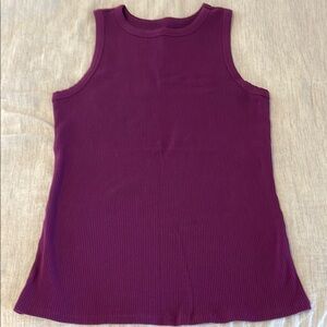 Nine West Purple Ribbed Tank